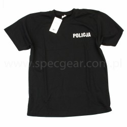 T-shirt czarny Altex Fashion Policja