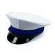 Pokrowiec biały na czapkę Policja z rzepem