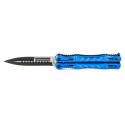 Nóż Motylek Albainox Blue Black 02101